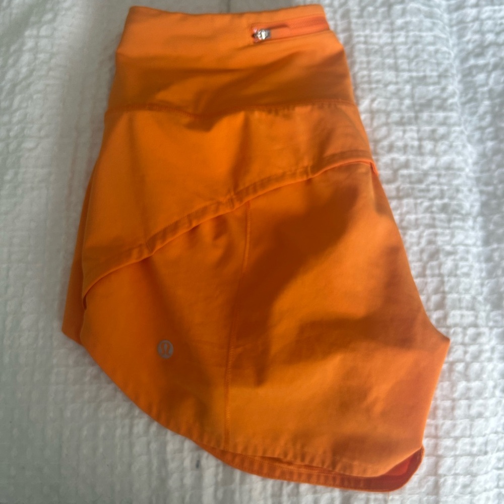 Lululemon Athletica Vibrant Orange Mini Shorts